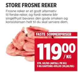 Meny STORE FROSNE REKER tilbud