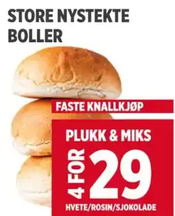 Meny STORE NYSTEKTE BOLLER tilbud