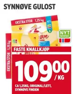 Meny SYNNØVE GULOST tilbud