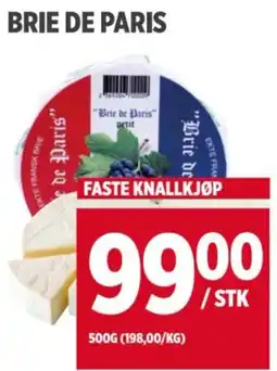 Meny BRIE DE PARIS tilbud