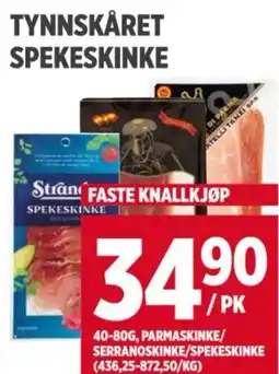 Meny TYNNSKÅRET SPEKESKINKE tilbud