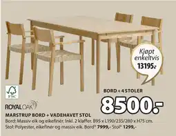JYSK MARSTRUP BORD + VADEHAVET STOL tilbud