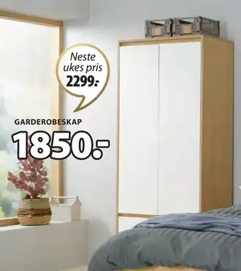 JYSK BILLUND GARDEROBESKAP tilbud