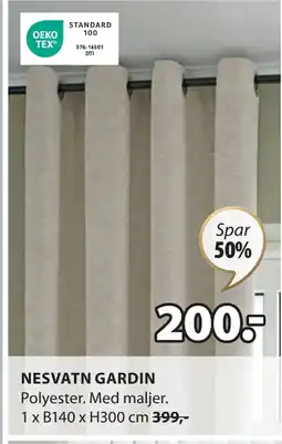 JYSK NESVATN GARDIN tilbud