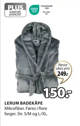 JYSK LERUM BADEKÅPE tilbud