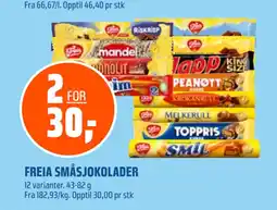 Coop Obs FREIA SMÅSJOKOLADER tilbud
