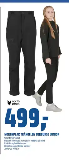 Coop Obs NORTHPEAK TRÅKOLLEN TURBUKSE JUNIOR tilbud