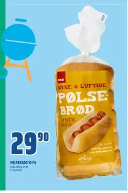 Coop Obs PØLSEBRØD 10 PK tilbud