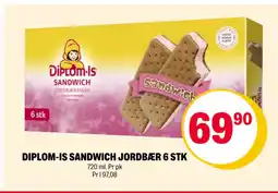 Coop Extra DIPLOM-IS SANDWICH JORDBÆR 6 STK tilbud