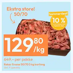 Gigaboks Reker frosne 50/70 5 kg kartong tilbud