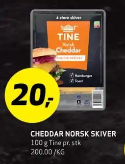 Bunnpris CHEDDAR NORSK SKIVER tilbud