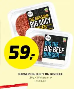 Bunnpris BURGER BIG JUICY OG BIG BEEF tilbud