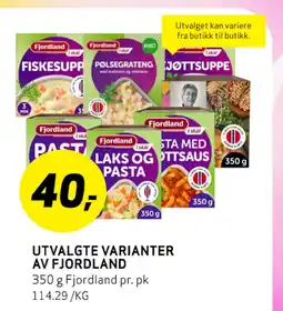 Bunnpris Utvagte varianter av Fjordland tilbud