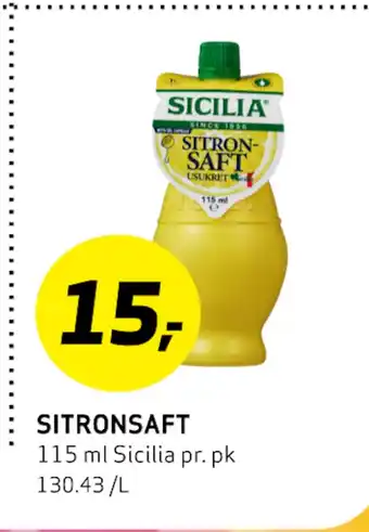 Bunnpris SITRONSAFT tilbud