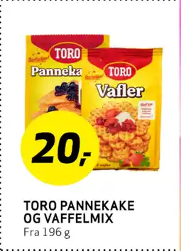 Bunnpris TORO PANNEKAKE OG VAFFELMIX tilbud