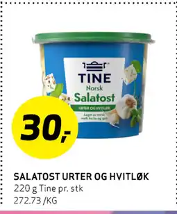 Bunnpris SALATOST URTER OG HVITLØK tilbud