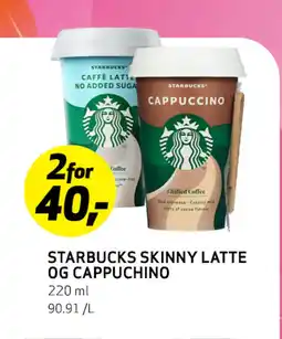 Bunnpris STARBUCKS SKINNY LATTE OG CAPPUCCINO tilbud