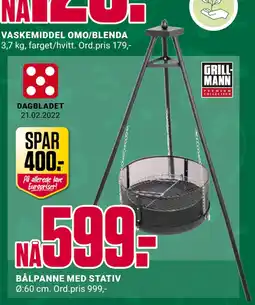 Europris BÅLPANNE MED STATIV tilbud