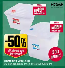 Europris HOME BOX MED LOKK tilbud