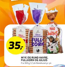 Bunnpris MYK OG RUND HAVRE, FULLKORN OG JULIUS tilbud