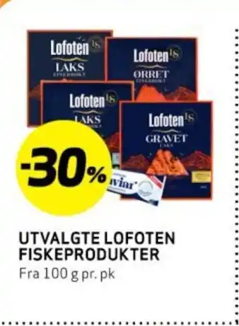 Bunnpris UTVALGTE LOFOTEN FISKEPRODUKTER tilbud