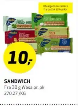 Bunnpris SANDWICH tilbud