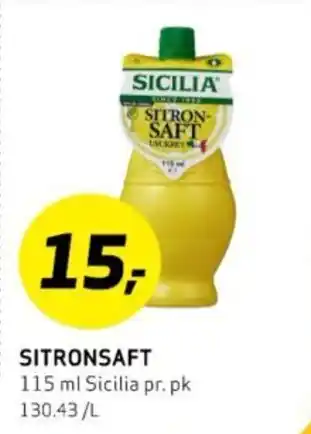 Bunnpris SITRONSAFT tilbud