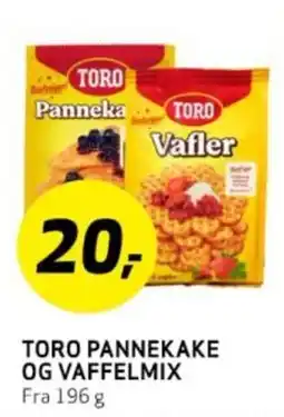 Bunnpris TORO PANNEKAKE OG VAFFELMIX tilbud
