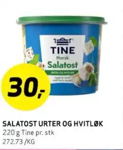 Bunnpris SALATOST URTER OG HVITLØK tilbud