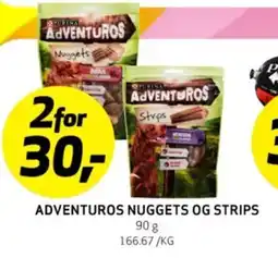 Bunnpris ADVENTUROS NUGGETS OG STRIPS tilbud