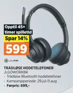 POWER TRÅDLØSE HODETELEFONER JLGOWORKBK tilbud