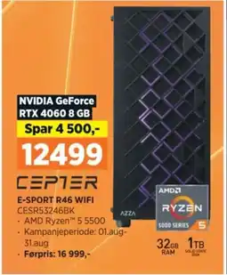 POWER E-SPORT R46 WIFI CESR53246BK tilbud