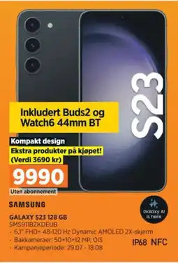 POWER GALAXY S23 128 GB SMS911BZKDEUB tilbud