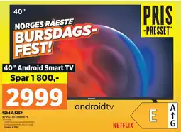 POWER 40" FULL HD ANDROID TV tilbud