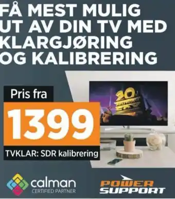 POWER FÅ MEST MULIG UT AV DIN TV MED KLARGJØRING OG KALIBRERING tilbud
