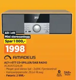 POWER ALT-I-ETT CD-SPILLER/DAB RADIO tilbud