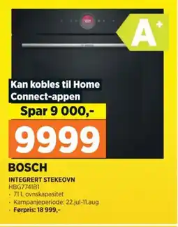 POWER INTEGRERT STEKEOVN HBG7741B1 tilbud