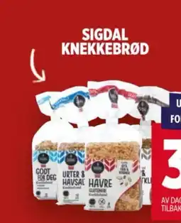 Meny SIGDAL KNEKKEBRØD tilbud
