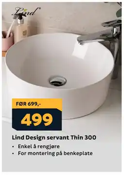 Megaflis Lind Design servant Thin 300 tilbud