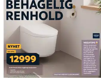 Megaflis Grohe Sensia Arena vegghengt dusjtoalett tilbud