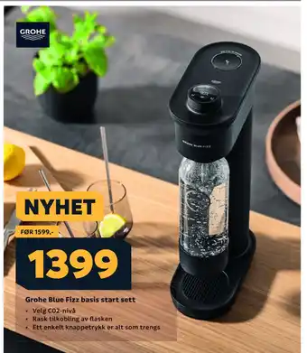 Megaflis Grohe Blue Fizz basis start sett tilbud