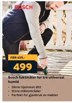 Megaflis Bosch fuktmåler for tre universal humid tilbud