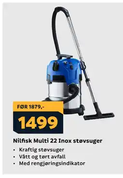 Megaflis Nilfisk Multi 22 Inox støvsuger tilbud