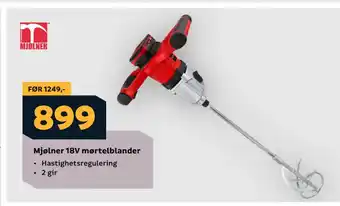 Megaflis Mjølner 18V mørtelblander tilbud