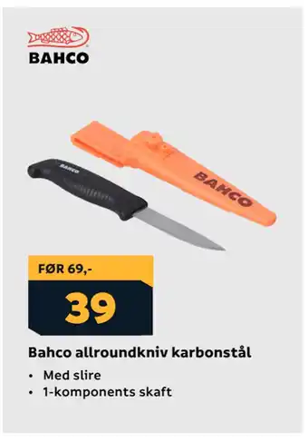 Megaflis Bahco allroundkniv karbonstål tilbud
