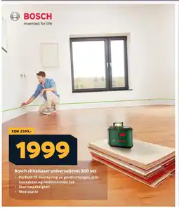 Megaflis Bosch sirkellaser universallevel 360 set tilbud