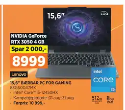 POWER 15,6 BÆRBAR PC FOR GAMING tilbud