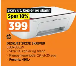 POWER DESKJET 2823E SKRIVER tilbud