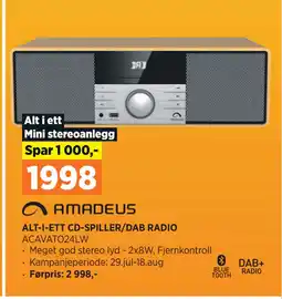 POWER ALT-I-ETT CD-SPILLER/DAB RADIO tilbud