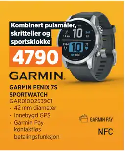 POWER GARMIN FENIX 7S SPORTWATCH tilbud